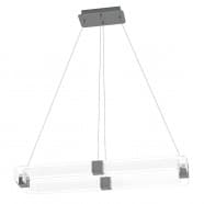 Eglo 39909 Подвесной потолочный светильник (люстра) MOGETONELLO, LED 4Х9,8W, 4800lm, L1000, B320, H1500, сталь, черный/пластик, полупрозрачный