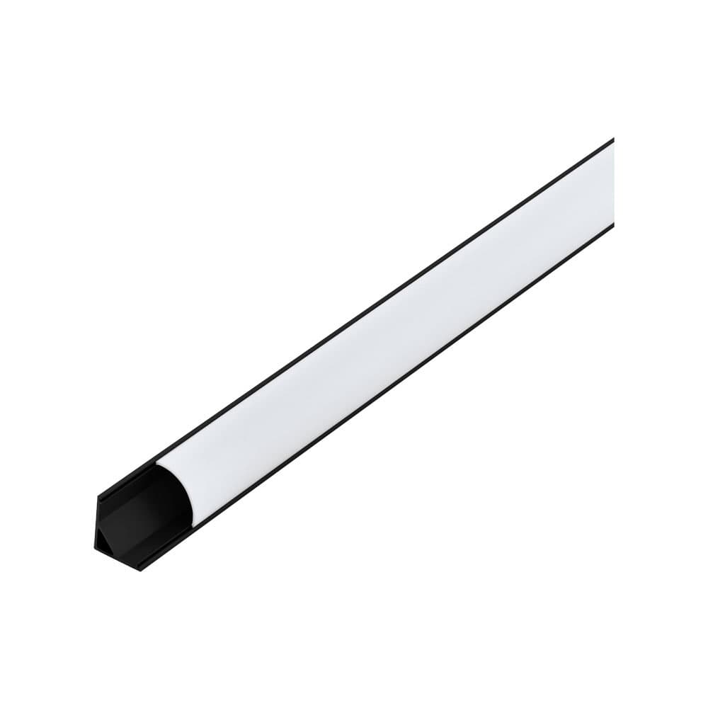 Eglo 98951 Профиль 90° CORNER PROFIL 1, L2000, H16, алюминий, черный/пластик, белый