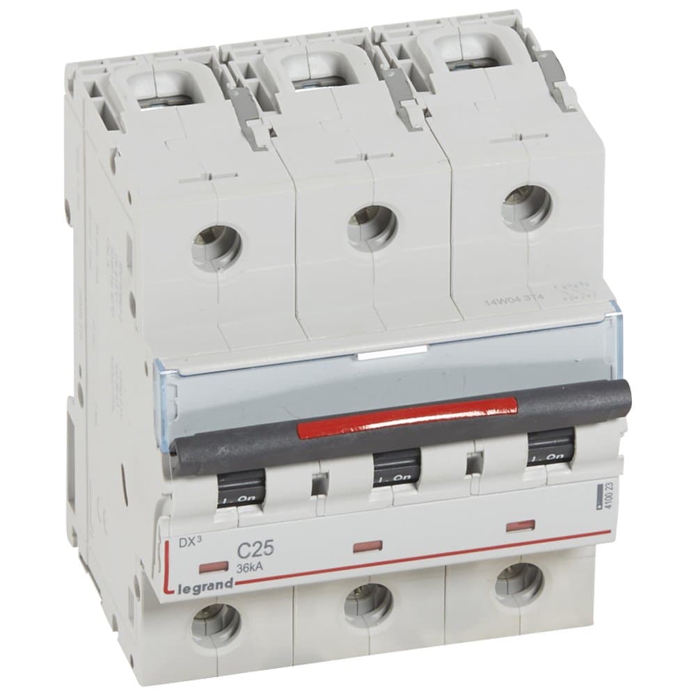 Legrand DX3 Автоматический выключатель 3P 25A (C) 36кА 410023 — миниатюра 1