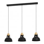 Eglo 390231 Подвесной потолочный светильник HL/3 E27 black/gold 'ESPINARDO'
