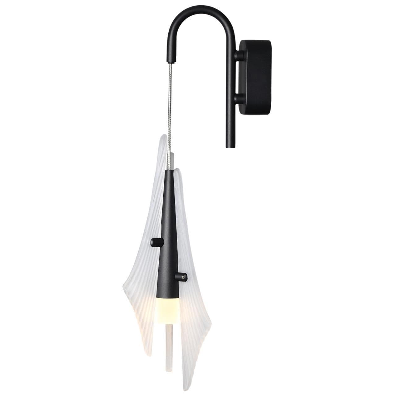 Odeon Light 5442/6WLA L-VISION ODL_EX26 черный/бел.матовый/металл/стекло/акрил Бра LED*6W 3000K 633Лм AFALINA