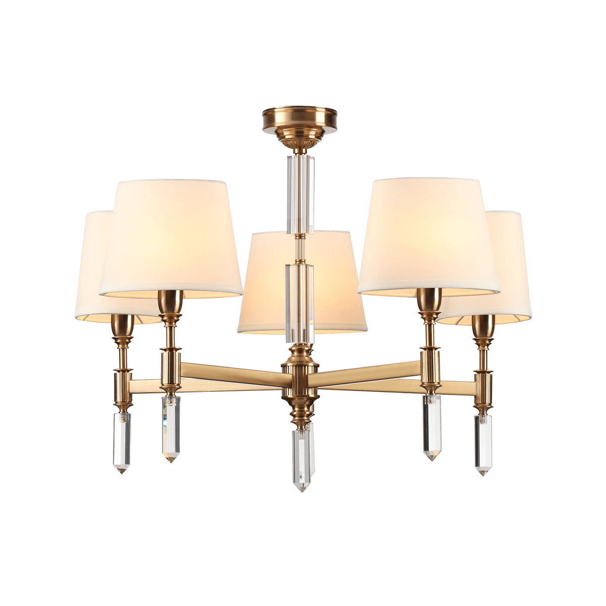 Odeon Light 4894/5 MODERN ODL_EX22 55 бронзовый/белый/ткань Люстра E14 5*40W LONDON — миниатюра 2