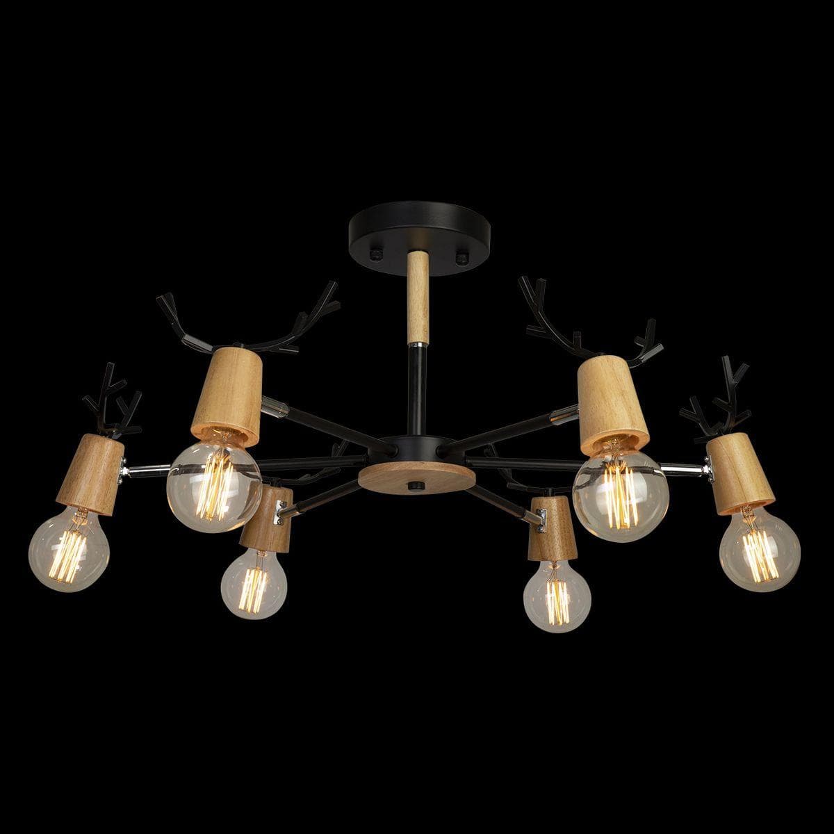 LOFT IT 10024/6 Black Светильник потолочный SVEN, шт — миниатюра 3
