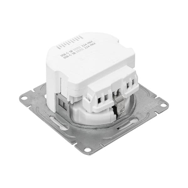 EKF Механизм розетки с USB-C - 2шт, 16А, с заземлением, со шторками, белый Эпика — миниатюра 12