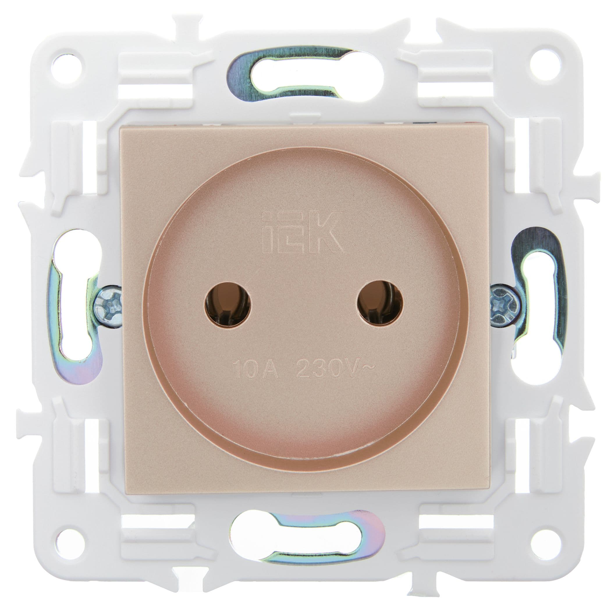 IEK SKANDY Песочный Розетка б/з 10А SK-R02Sa — миниатюра 2