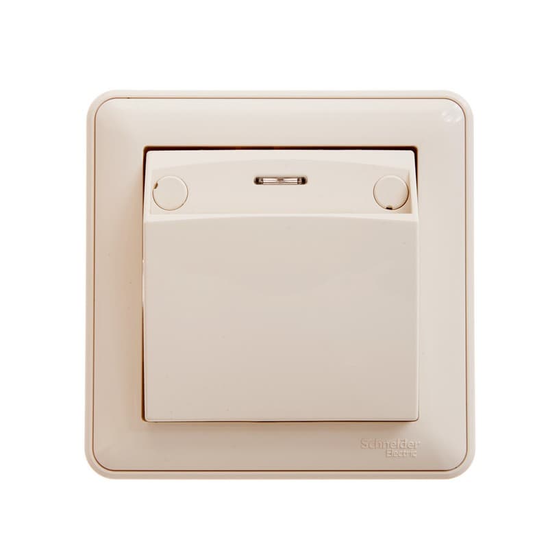 Systeme Electric Wessen 59 Беж Выключатель карточный 16А (в сборе, с рамкой) — миниатюра 2