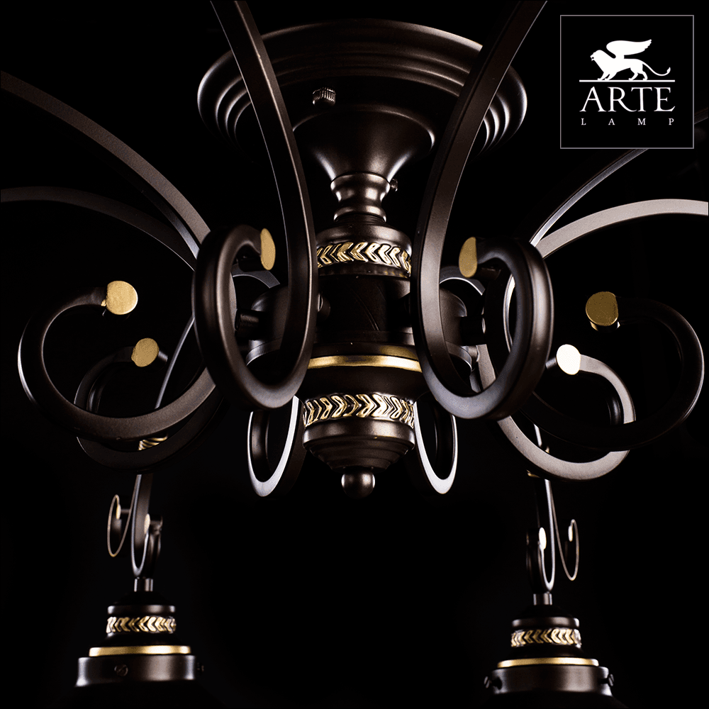 Arte Lamp Grazioso Коричневая/Прозрачная Люстра 8x60W 8xE27 A4577PL-8CK — миниатюра 4