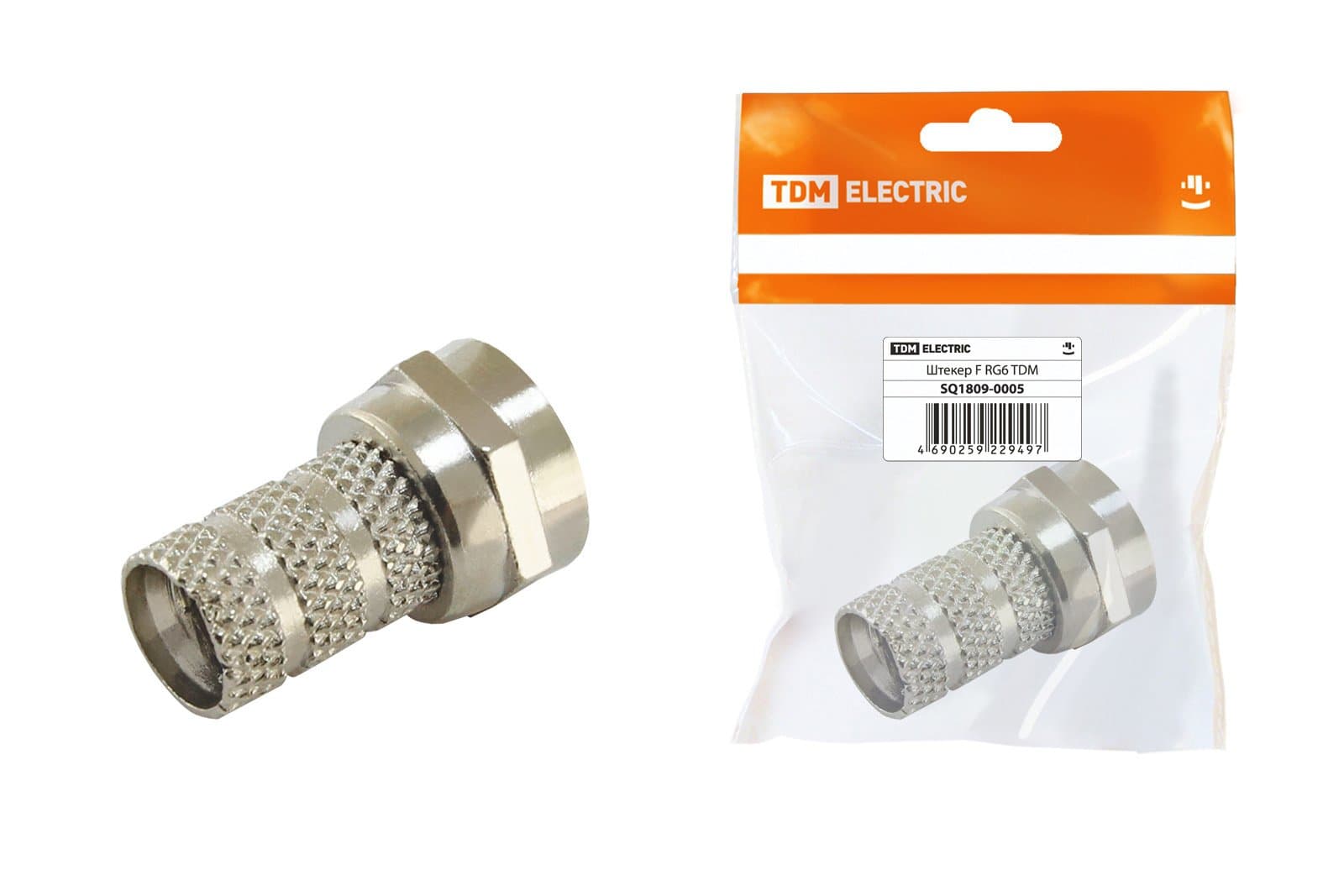 TDM Штекер F RG6, инд. упаковка SQ1809-0005