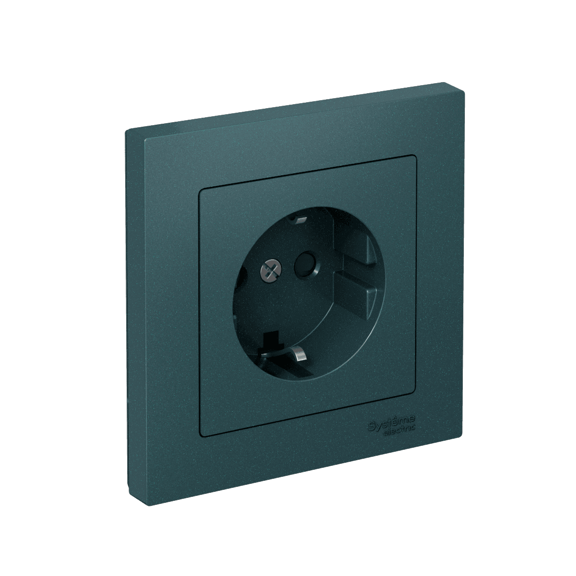 Systeme Electric AtlasDesign Изумруд Розетка с заземлением со шторками, 16А, в сборе, быстрозажим. клем.