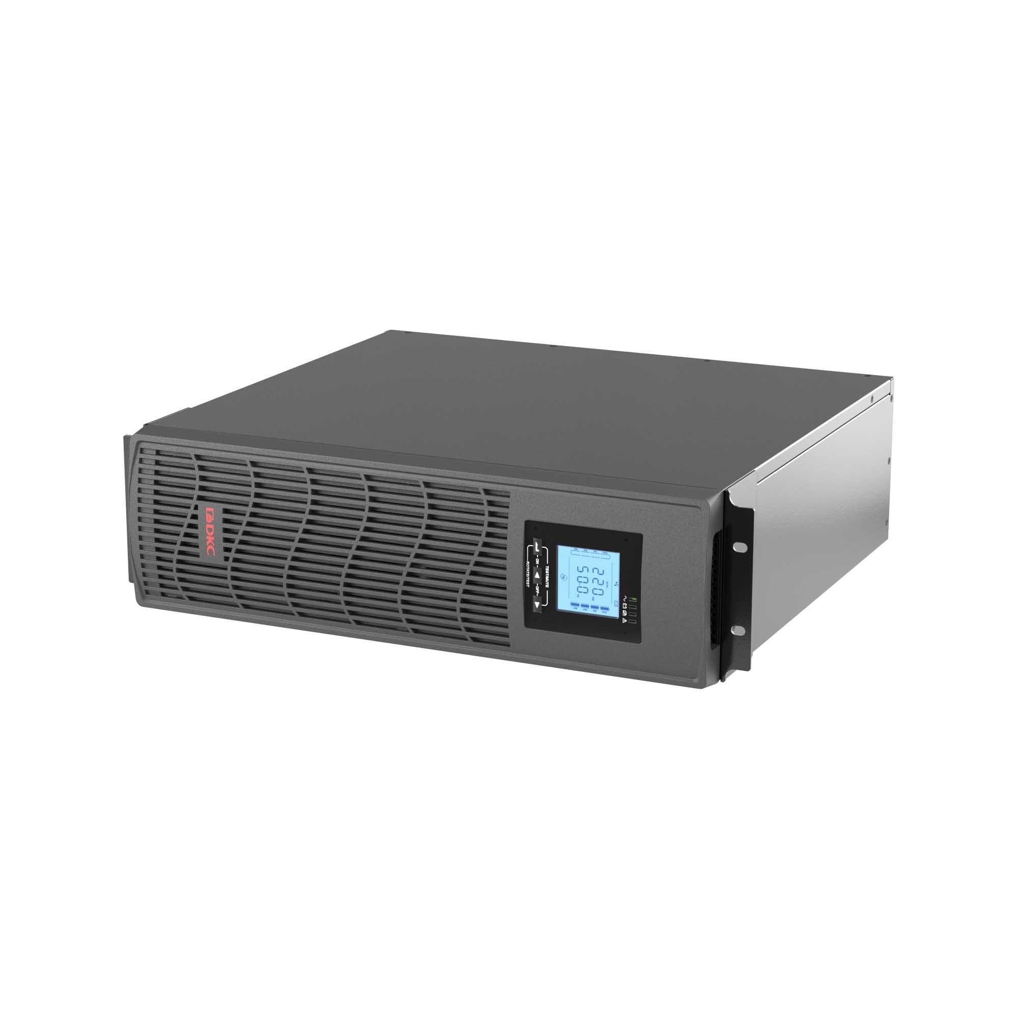 DKC Линейно-интерактивный ИБП ДКС серии Info Rackmount Pro,3000 ВА/2400Вт,1/1, USB, RJ45, 6xIEC C13, Rack 3U, SNMP/AS400 slot, 4x9Aч — миниатюра 1