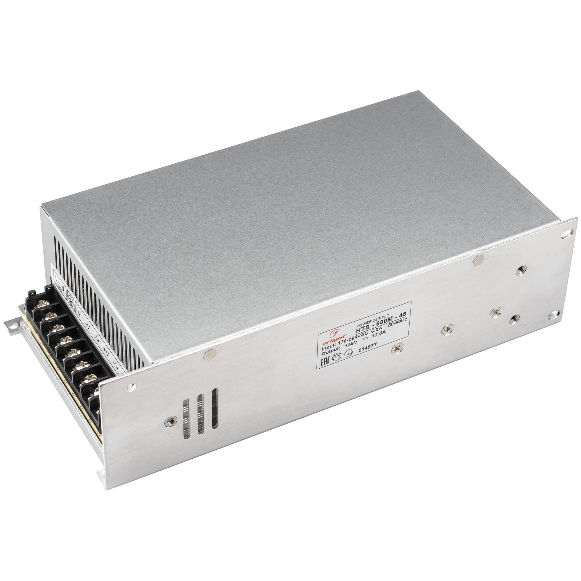 Arlight Блок питания HTS-600M-48 (48V, 12.5A, 600W) (IP20 Сетка, 3 года) 014977 — миниатюра 1