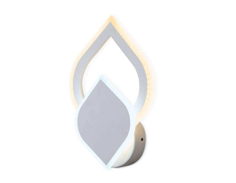 Ambrella Настенный светодиодный светильник с выключателем FA566 WH/S белый/песок LED 3000K/6400K 24W 200*200*60 — миниатюра 1