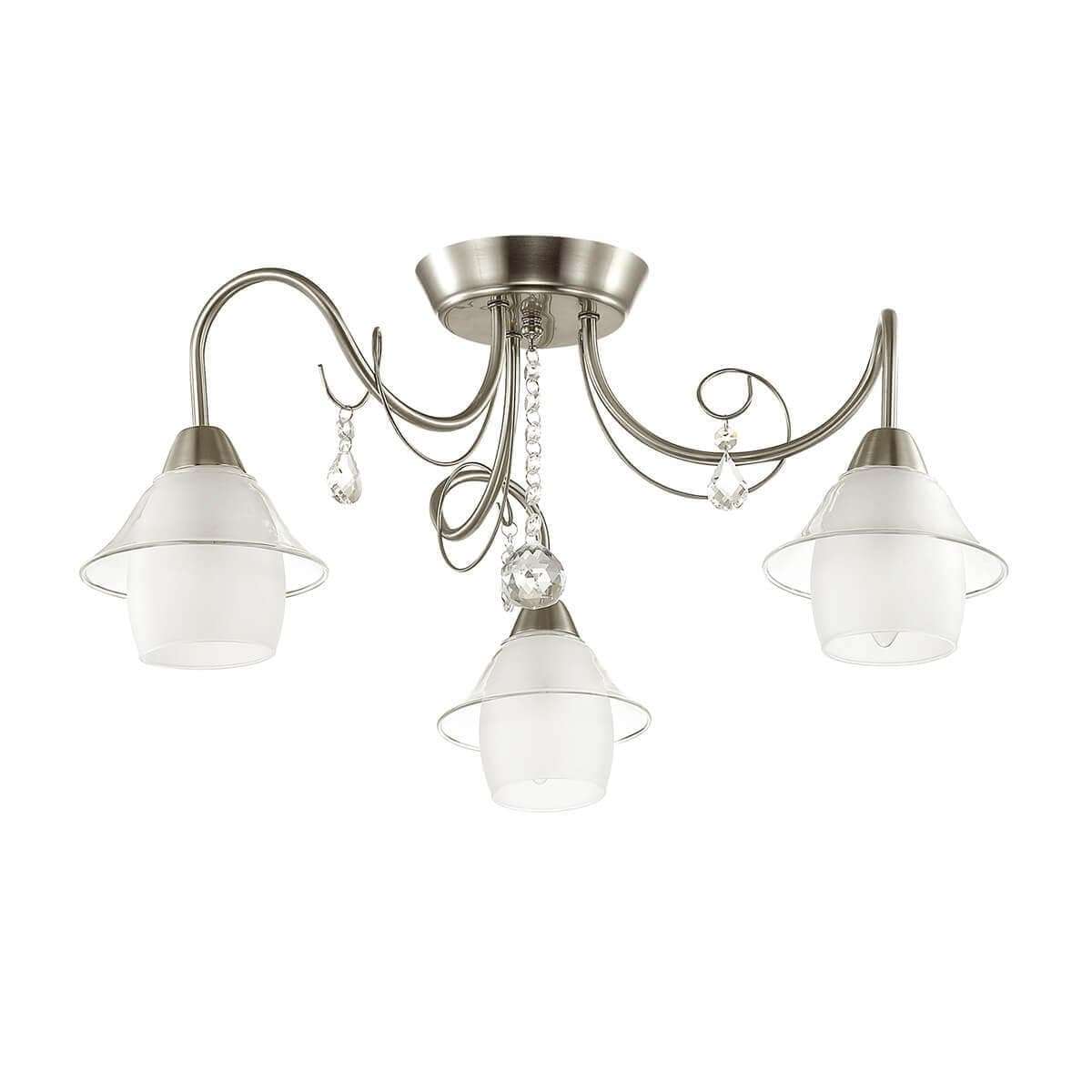 Lumion 3685/3C LN18 177 матовый никель/стекло Люстра потолочная E14 3*40W 220V BRITTANY — миниатюра 2