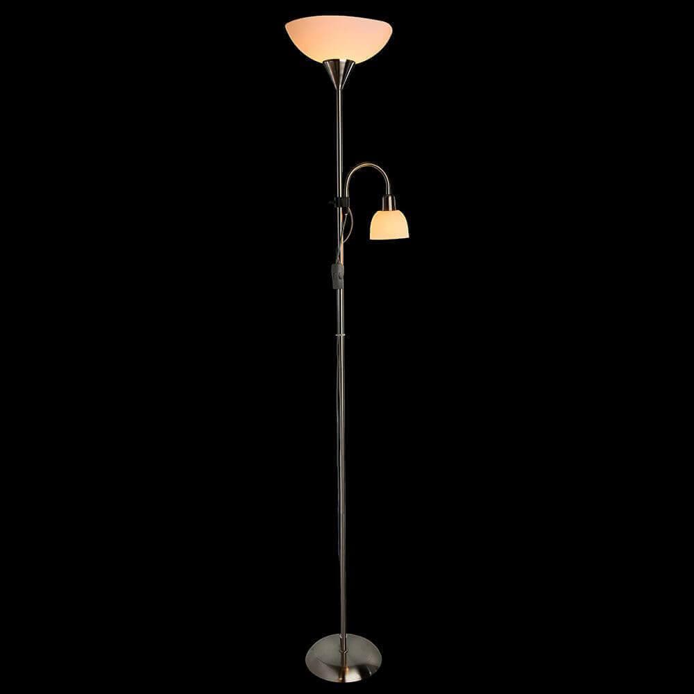 Arte Lamp Duetto Серебро/Белый Торшер 60W/25W E14/E27 A9569PN-2SS — миниатюра 4