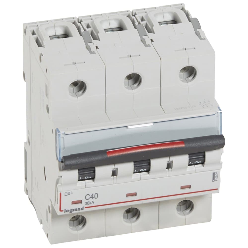 Legrand DX3 Автоматический выключатель 3P 40A (C) 36кА 410025 — миниатюра 1