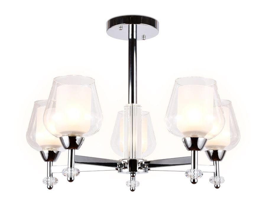 Ambrella Подвесная люстра TR3151/5 CH/CL хром/прозрачный E27/5 max 40W D630*460 — миниатюра 1