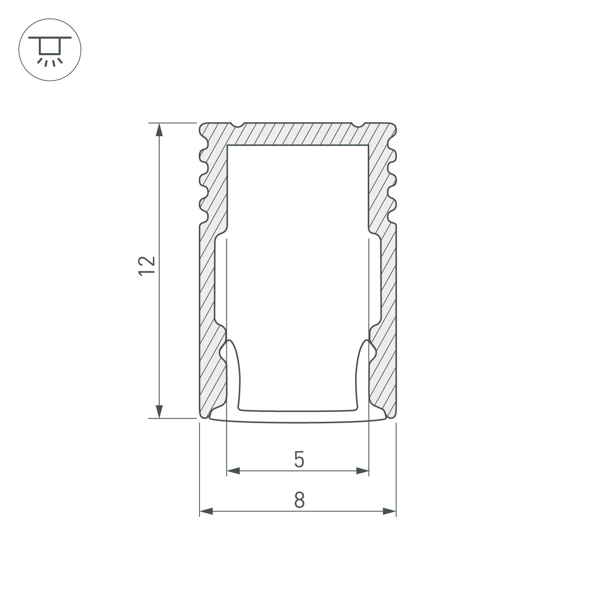 Arlight Профиль SL-MINI-8-H12-2000 BLACK (Алюминий) 037106 — миниатюра 3