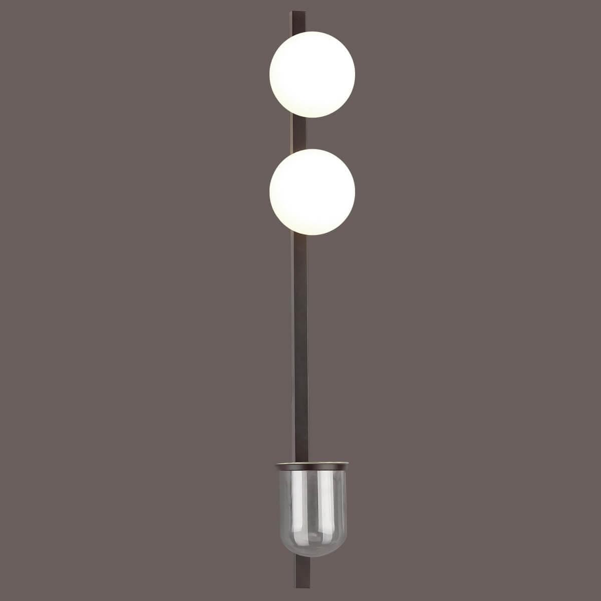 Odeon Light 4681/2WA ODL20 625 черный/белый Настенный светильник E14 2*40W 220V FLOWER — миниатюра 3