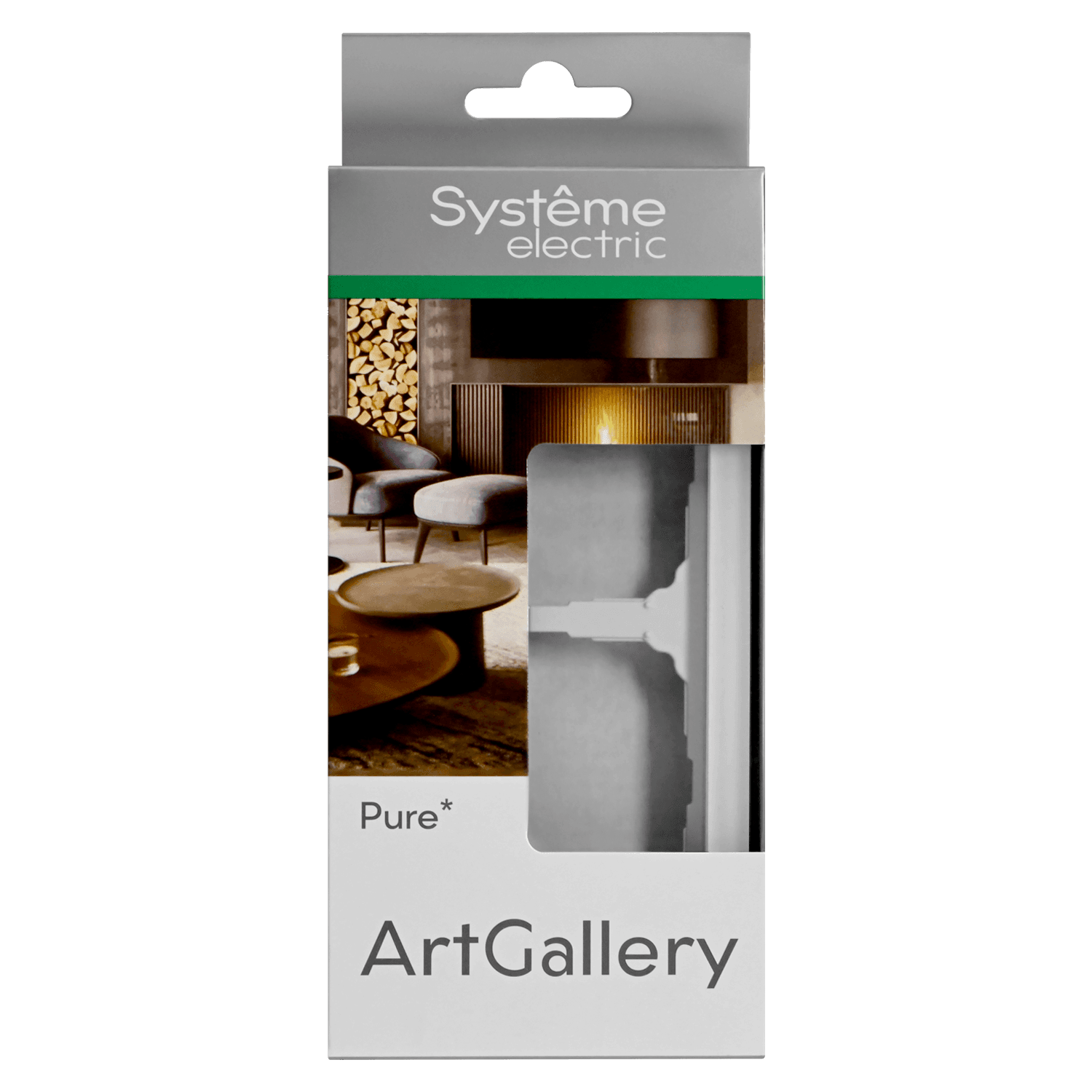Systeme Electric ArtGallery Pure Матовое органическое стекло Белый Рамка 2-ая — миниатюра 3