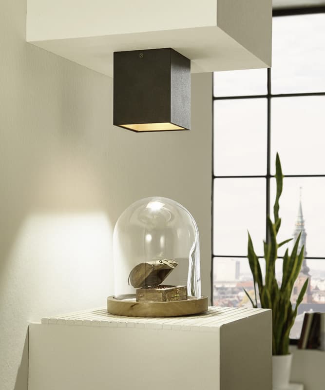 Eglo Светодиодный потолочный светильник POLASSO, 1х3,3W (LED), 100X100, черный, золотой 94497 — миниатюра 2