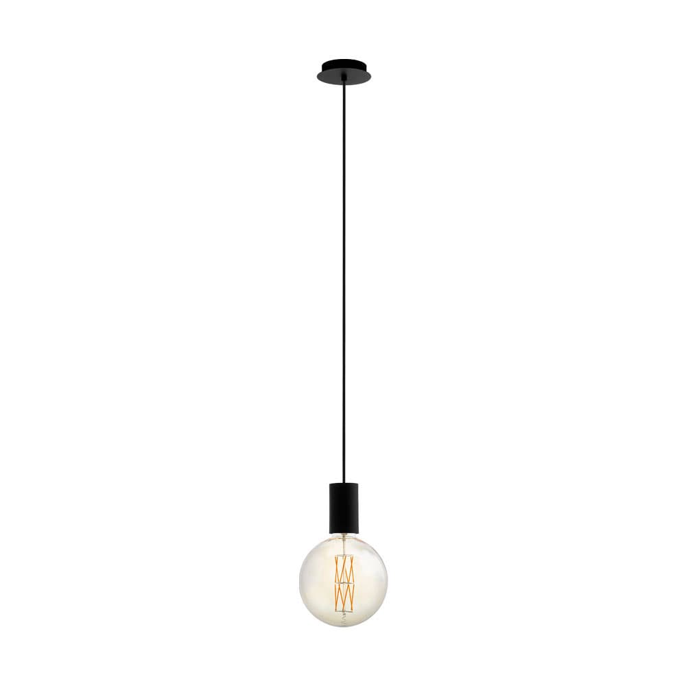 Eglo 98661 Подвес POZUETA, 1х40W (E27), Ø125, H1100, сталь, черный