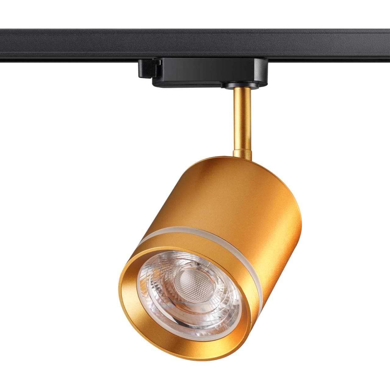 Novotech 358804 PORT NT21 069 матовое золото Однофазный трековый светодиодный светильник IP20 LED 15W 1300Лм 4000K 85-265V ARUM