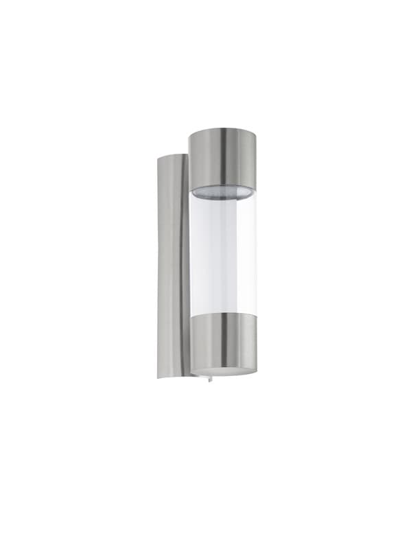 Eglo Светильник LED уличный настенный ROBLEDO, 2х3,7W (LED), H260, нерж. cталь/пластик, прозрачный 96013