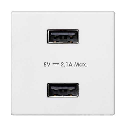 Simon Connect Белый Зарядное устройство 2хUSB, К45, 5 В, 2,1А K126E-9