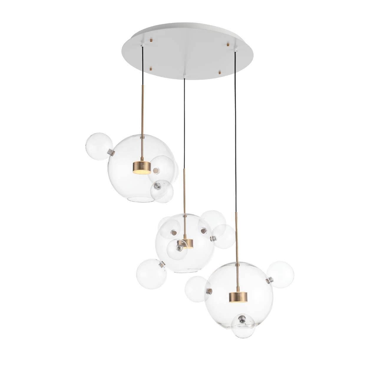 ST Luce SL1133.203.03 Светильник подвесной Белый, Золото/Прозрачный LED 3*14W (из 2-х коробок) — миниатюра 4