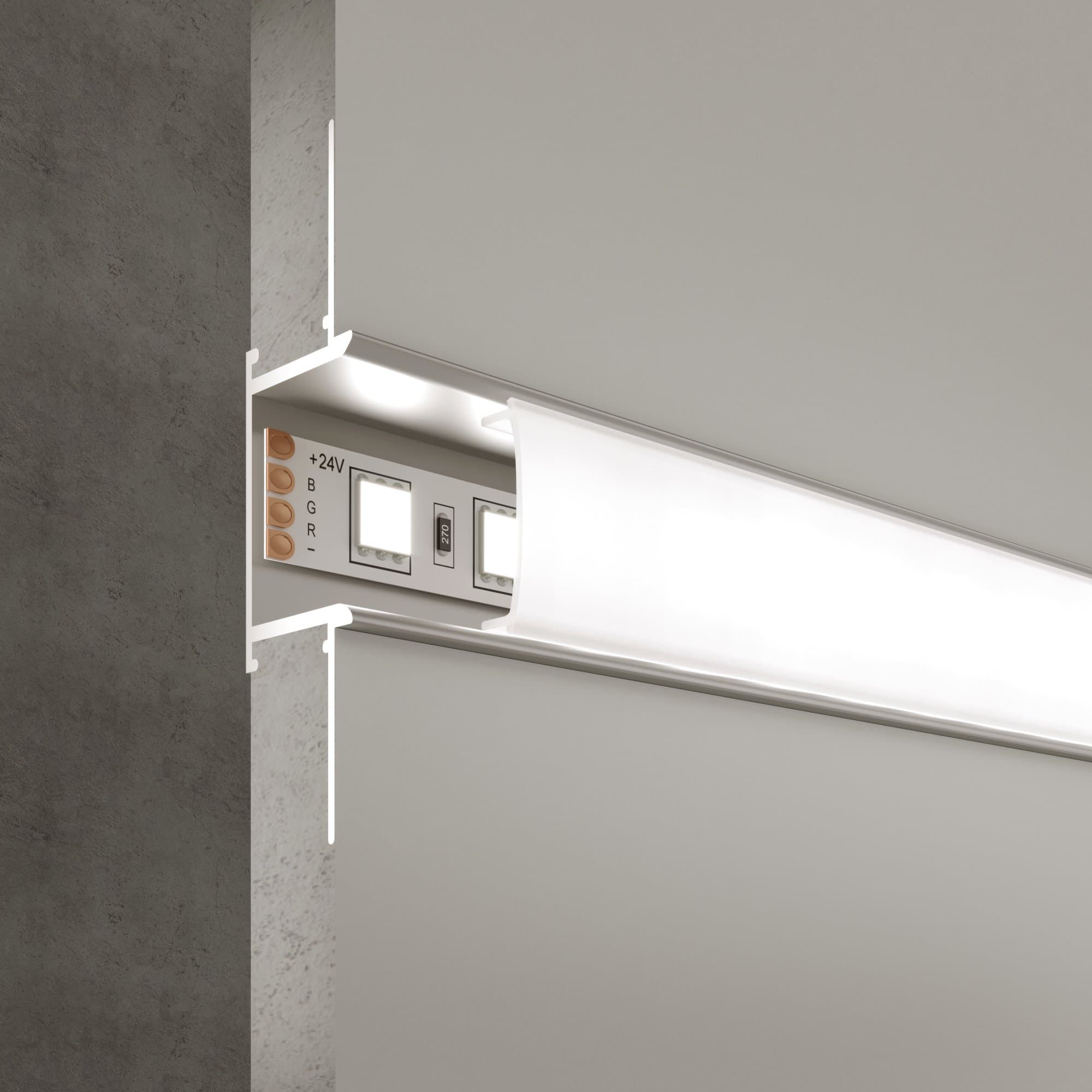 Elektrostandard LL-2-ALP013 Встраиваемый алюминиевый профиль для LED ленты (под ленту 9mm) a053633