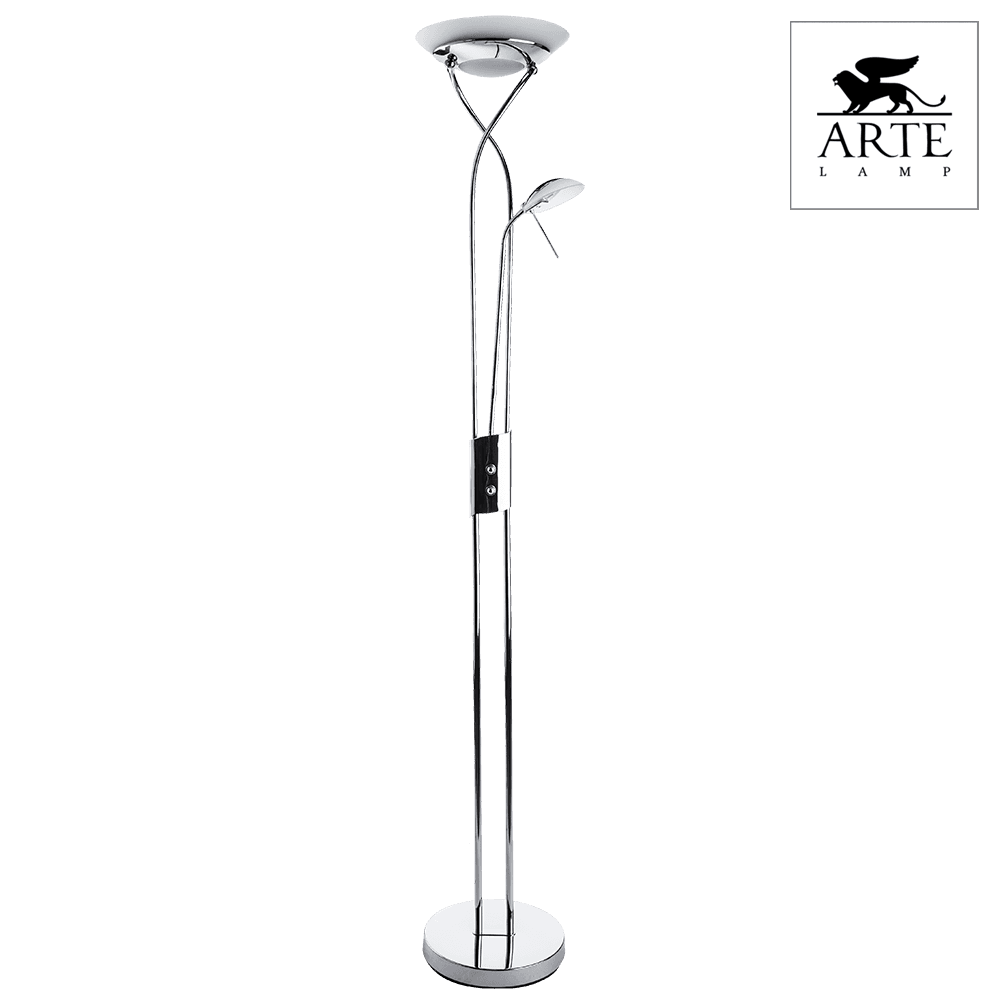 Arte Lamp Duetto Хром/Белый Торшер 1x230W, 1x33W 1xR7S-118mm, 1xG9 1x2300,1x330lm A4399PN-2CC — миниатюра 4