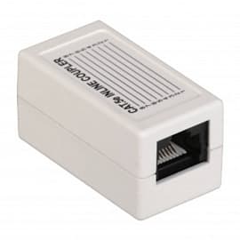 IEK ITK Проходной адаптер кат.5E UTP, тип RJ45-RJ45, белый CS70-1C5EU — миниатюра 2