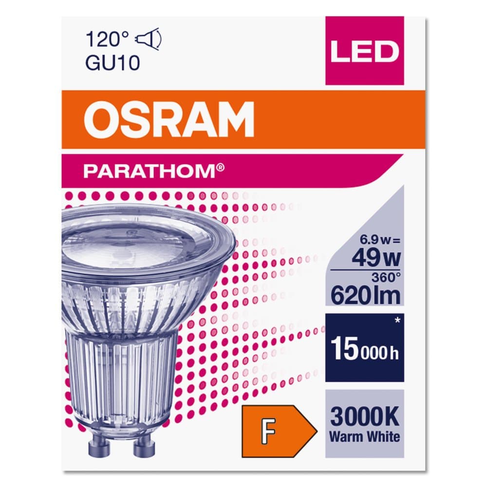 OSRAM PARATHOM Spot PAR16 GL 80 non-dim 6,9W/830 GU10 4058075608757 — миниатюра 2