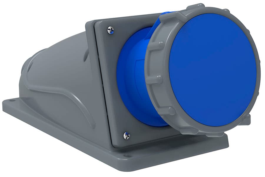 IEK Розетка стационарная ССИ-133 63А-6ч/200-250В 2Р+РЕ IP67 MAGNUM — миниатюра 1