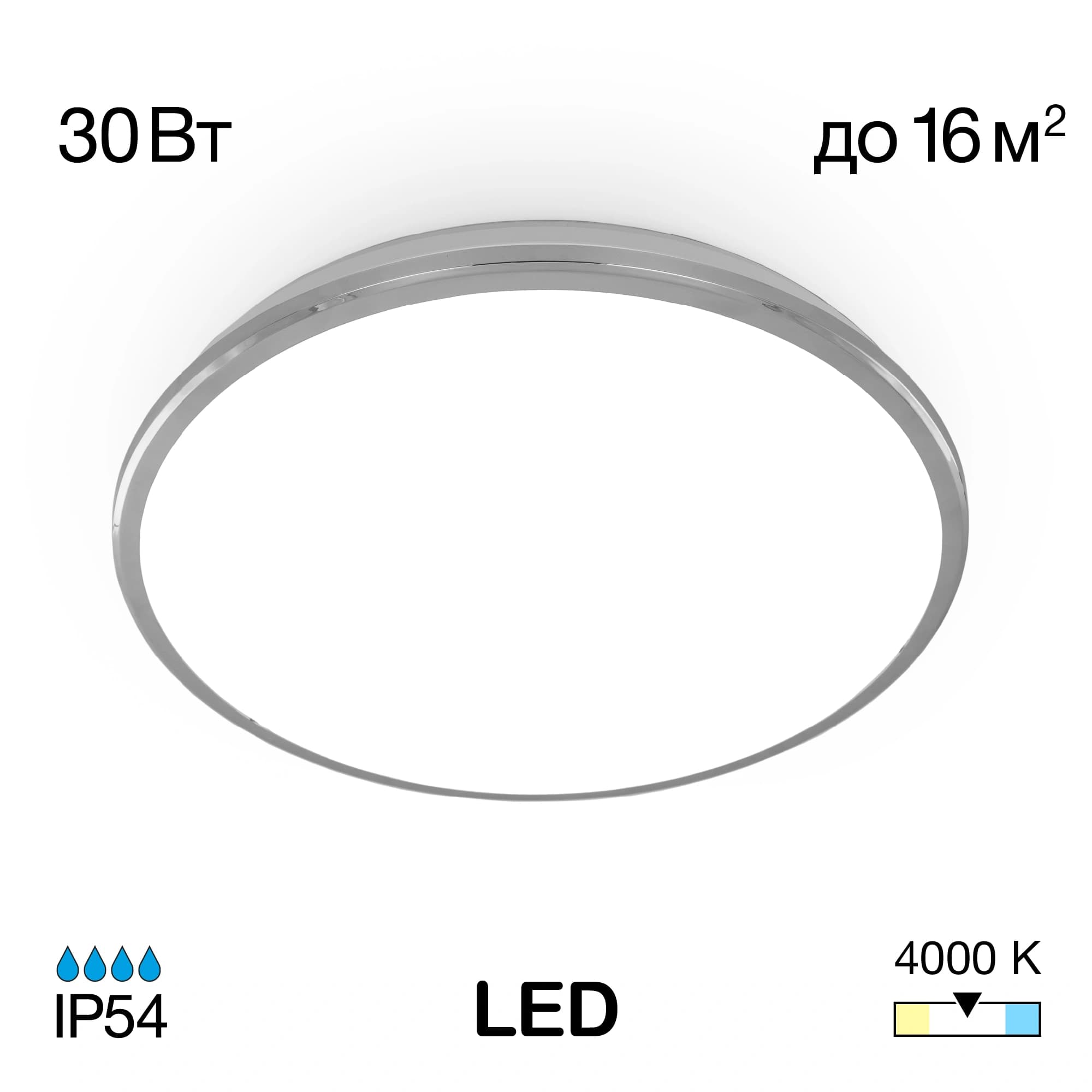Citilux CL702301N Луна Хром LED Светильник Наст.-Потол — миниатюра 1