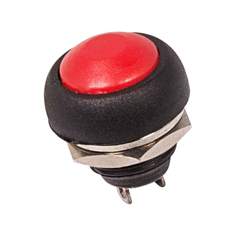 Выключатель-кнопка 250V 1А (2с) (ON)-OFF Б/Фикс красная Micro Rexant 36-3050