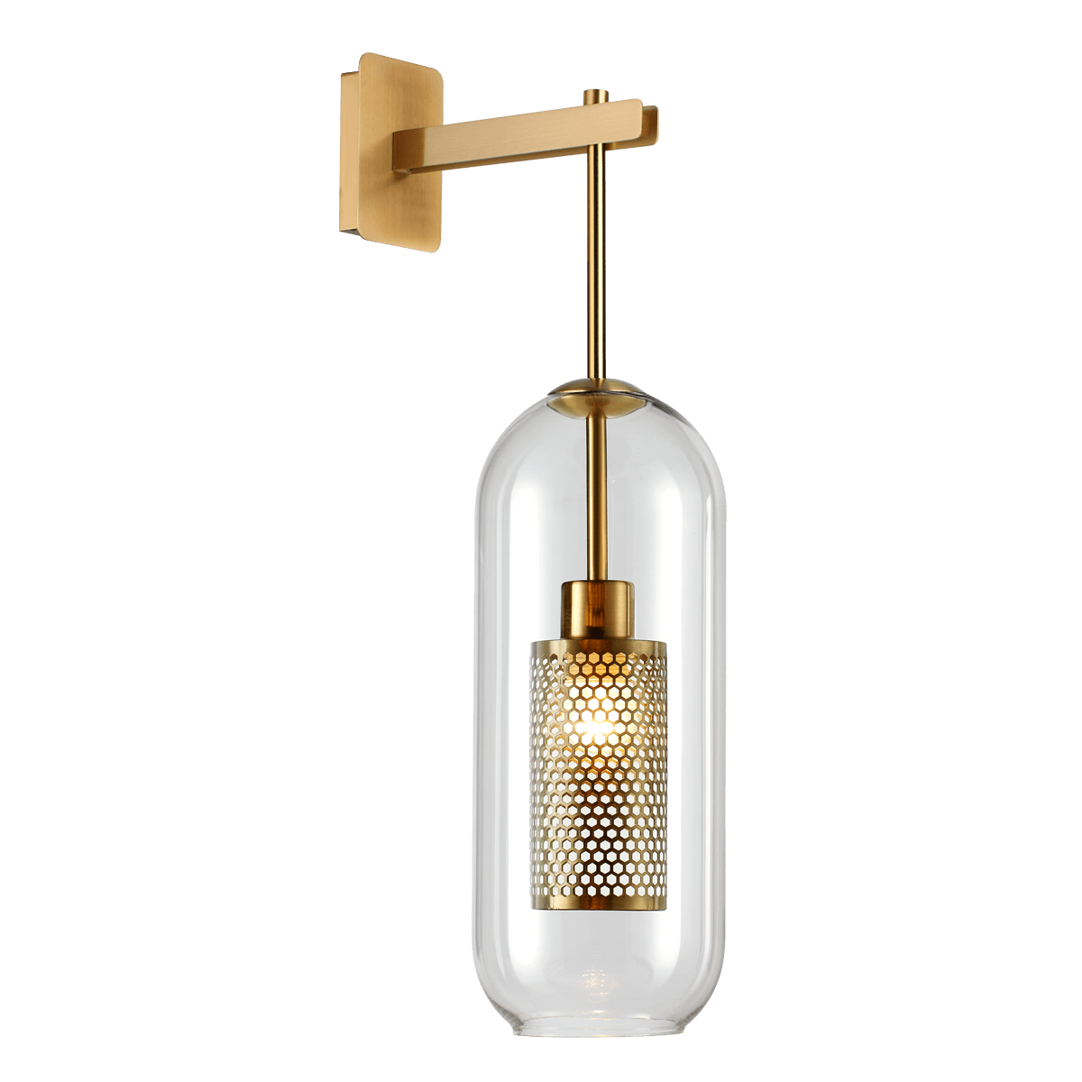 Odeon Light 4940/1W PENDANT ODL22 235 античн.бронза/металл/прозрачный/стекло Бра E27 1*40W CLOCKY — миниатюра 2
