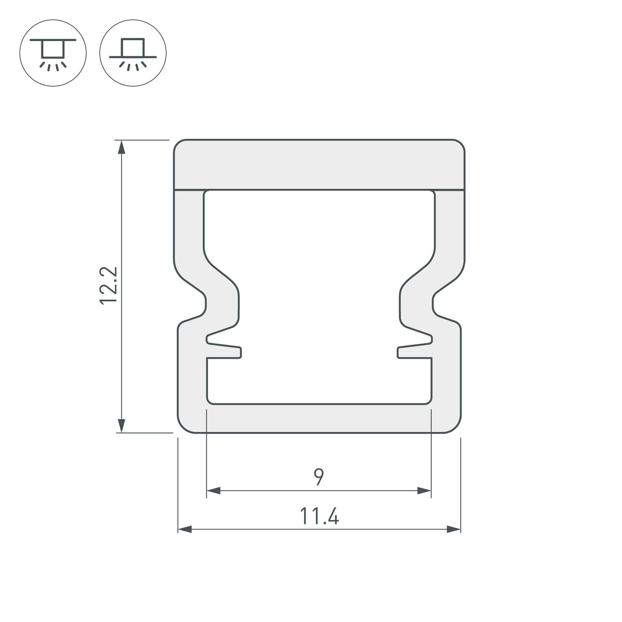 Arlight Профиль WPH-LINE-1212-2000 OPAL (Пластик) 023302 — миниатюра 2