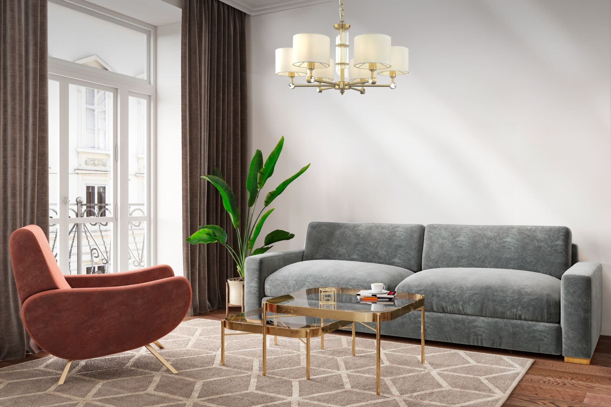 Maytoni Neoclassic Alloro Латунь Люстра MOD088PL-06BS — миниатюра 4