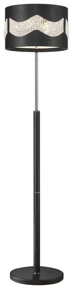 Wertmark WE394.03.025 Торшер Хром, Черный/Черный E27 3*40W