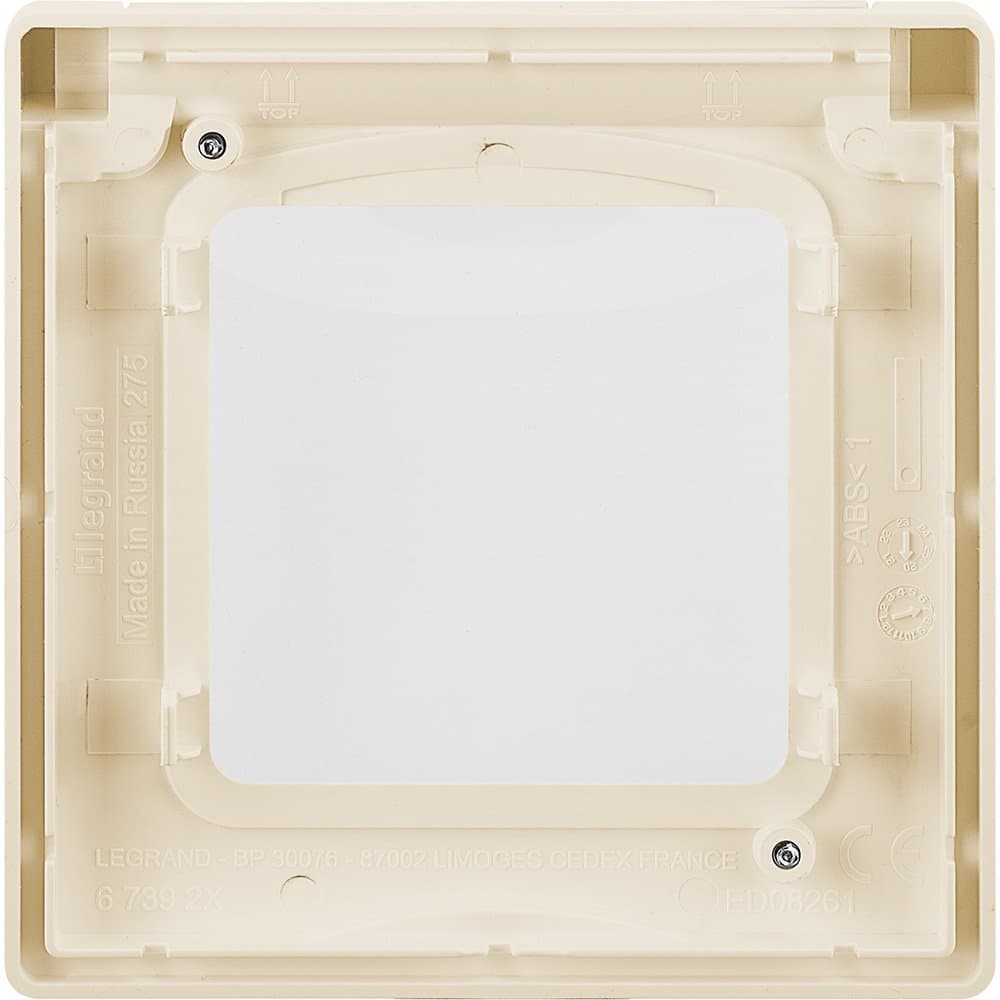 Legrand INSPIRIA Слоновая кость Рамка с защитной крышкой IP 44 673921 — миниатюра 4
