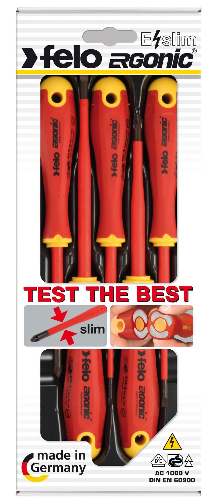 Felo Набор отверток диэлектрических SL/PH E-Slim Ergonic, 5 шт 41385198