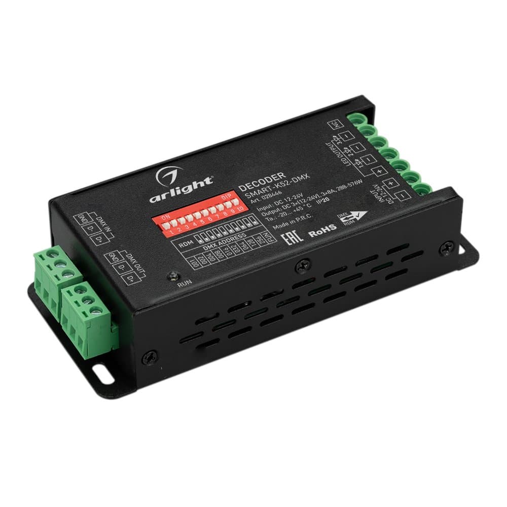 Arlight Декодер SMART-K52-DMX (12-24V, 3x8A) (IP20 Металл, 5 лет) 028446 — миниатюра 1