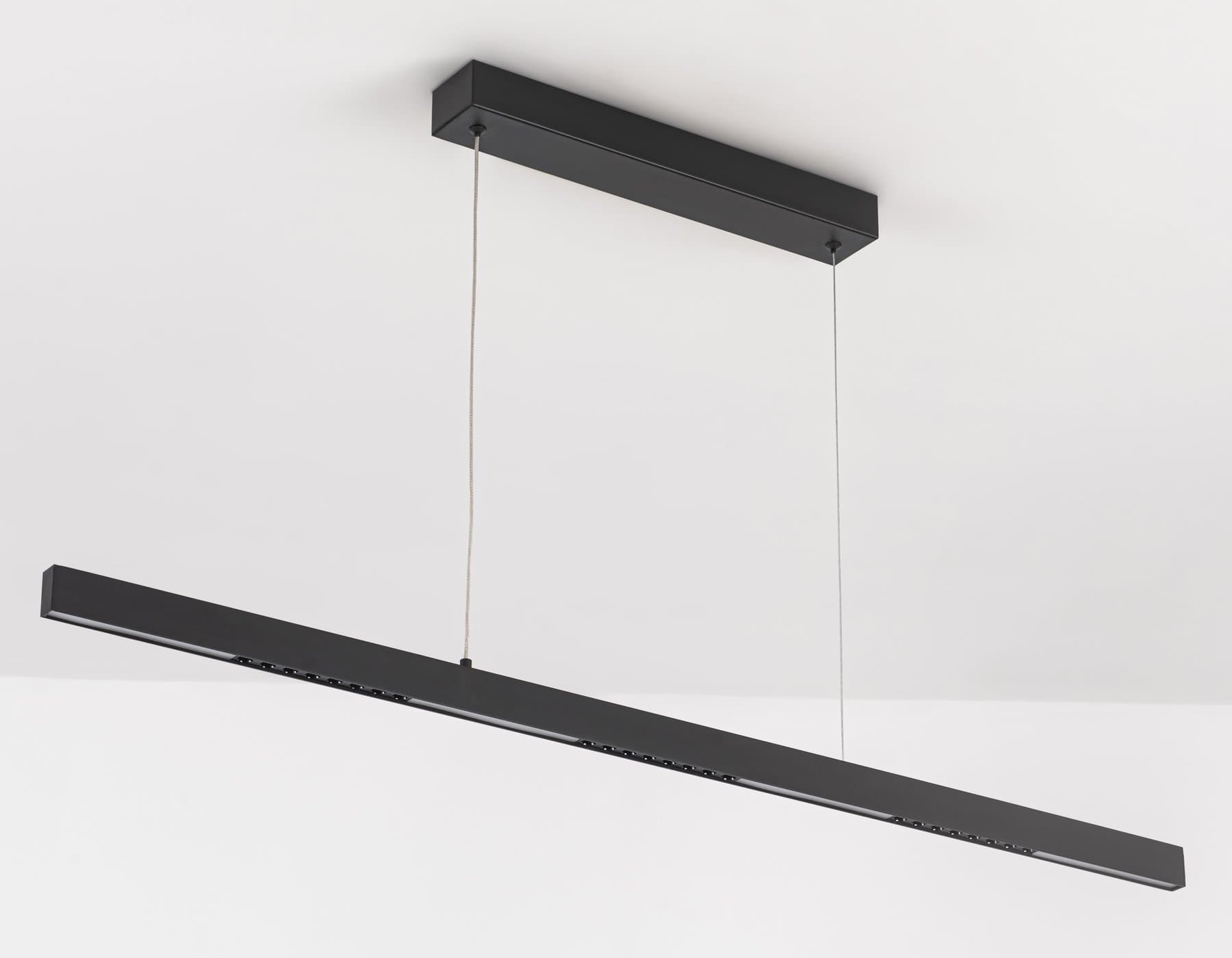 Ambrella Светильник подвесной светодиодный FL5832 BK черный 25W 3000K/4200K/6400K 1037*17.5*750 (без ПДУ) — миниатюра 5