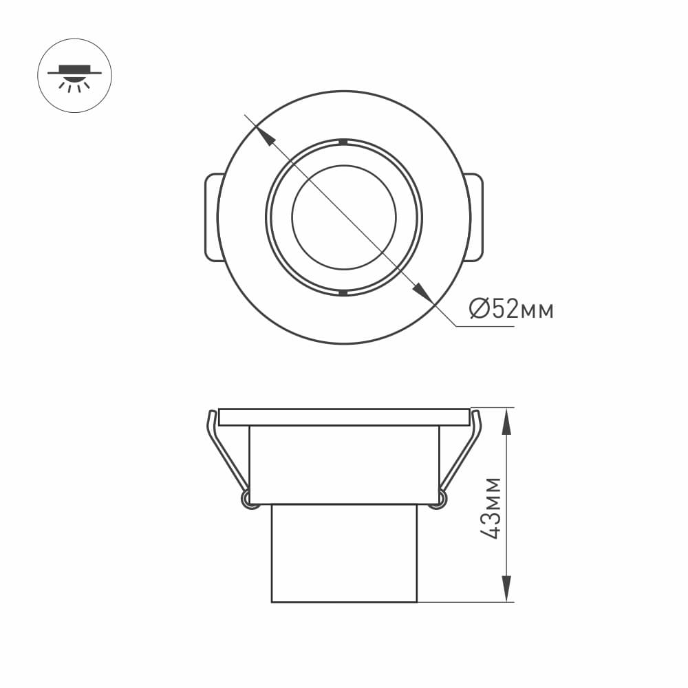Arlight Светодиодный светильник LTM-R52WH 3W Day White 30deg (IP40 Металл, 3 года) 014914 — миниатюра 2