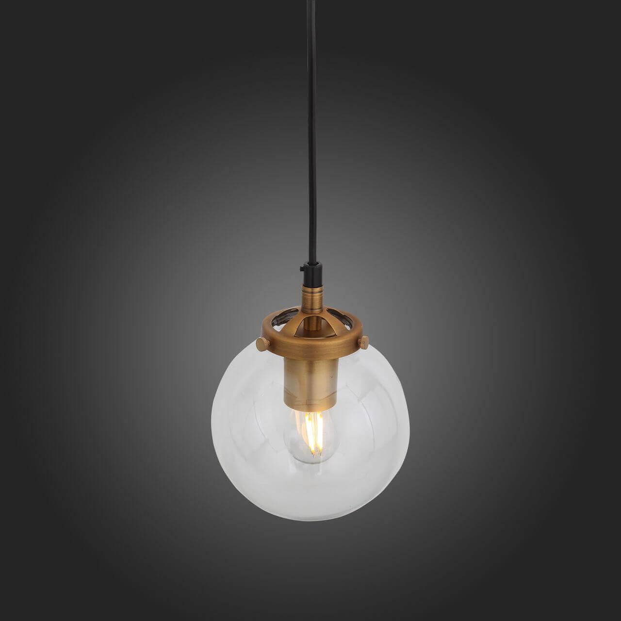 ST LUCE SL234.403.01 Подвес  Черный, Золото/Прозрачный E27 1*40W — миниатюра 3