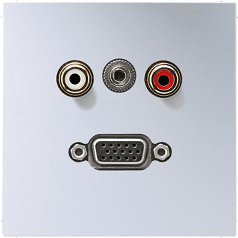 JUNG 2x Cinch Audio (RCA) / Stereo Jack (TRS 3.5 mm) / VGA, алюминий MAAL1072