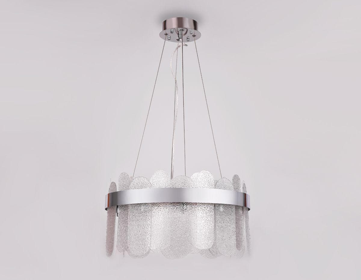 Ambrella Подвесная люстра с хрусталем TR5330/10 CH/FR хром/матовый G9/10 max 40W D500*770 — миниатюра 4