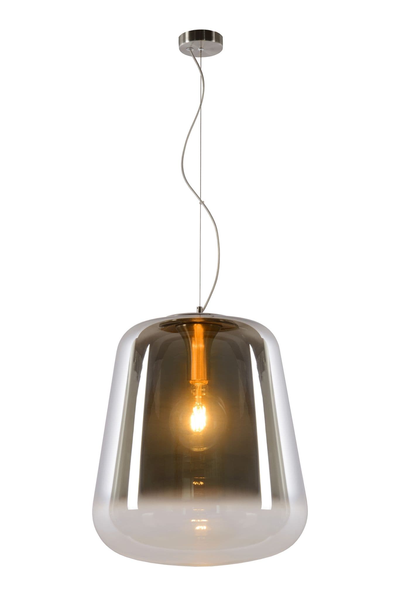 Lucide Glorio Подвесной светильник Металл/Стекло хром H min.60max.180 D45 L45 1xE27 25401/45/65 — миниатюра 2