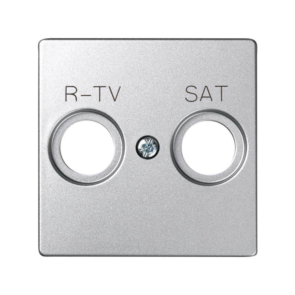 Simon 82 Detail Алюминий Накладка розетки R-TV-SAT (75466-, 75467-, 75468-69) 82097-93